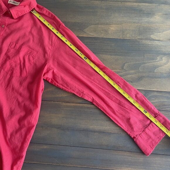 Natural Life Hot Pink Oversized Button-Down Collared Lagenlook Women Size M (Y5) - Picture 11 of 13